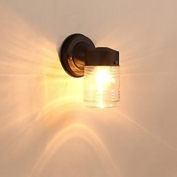 Applique da parete moderna finitura ossido nero luce ambientale stile mini