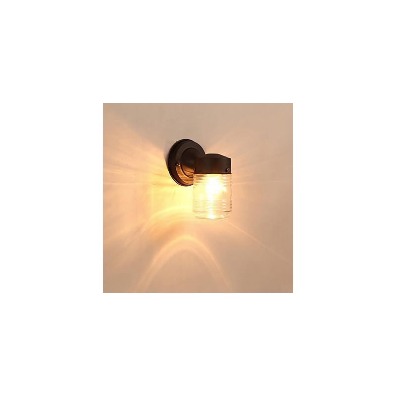 Applique da parete moderna finitura ossido nero luce ambientale stile mini