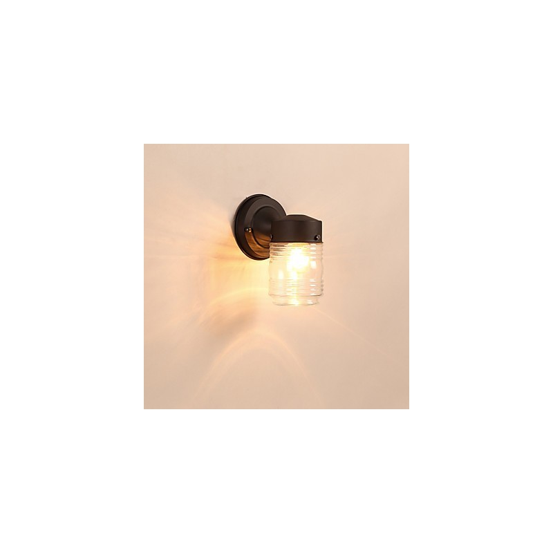 Applique da parete moderna finitura ossido nero luce ambientale stile mini