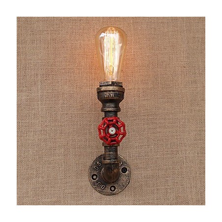 Applique da parete country retrò finitura pittura con luce ambientale