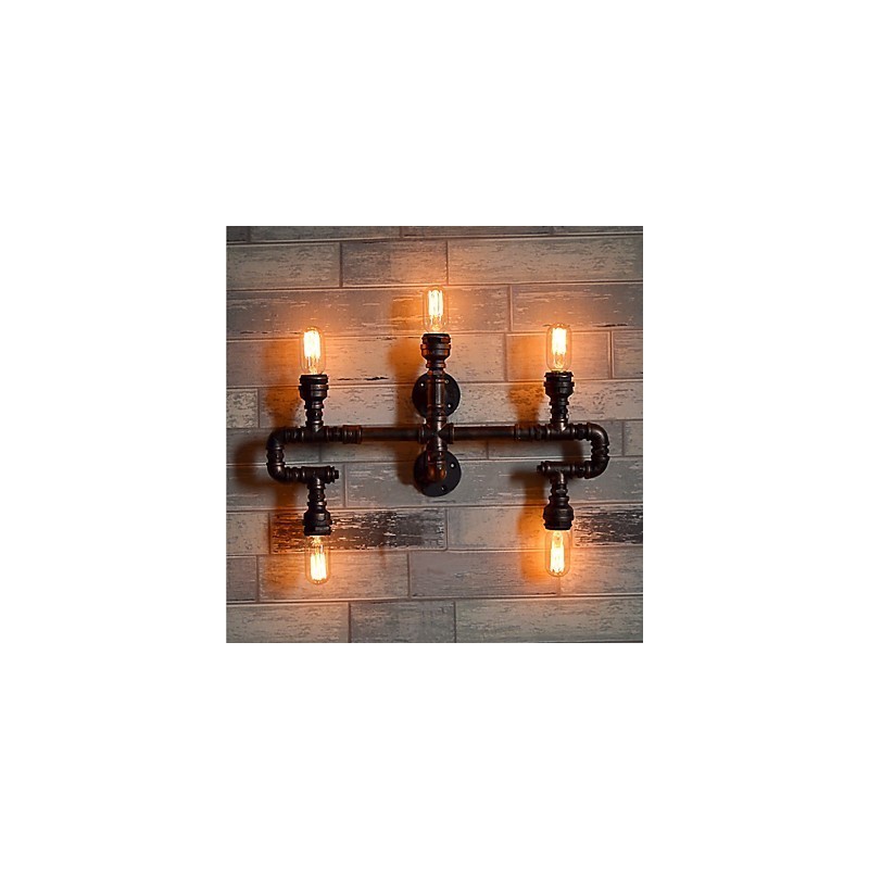 Applique da parete moderna contemporanea in metallo, luce ambientale, 5 lampadine E27/E26