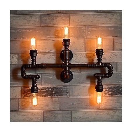 Applique da parete moderna contemporanea in metallo, luce ambientale, 5 lampadine E27/E26