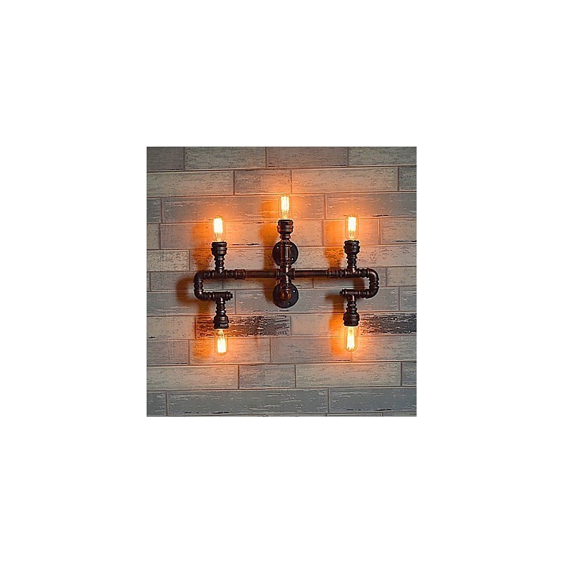 Applique da parete moderna contemporanea in metallo, luce ambientale, 5 lampadine E27/E26