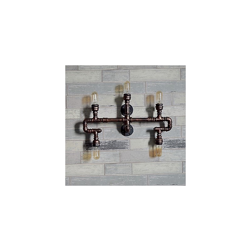 Applique da parete moderna contemporanea in metallo, luce ambientale, 5 lampadine E27/E26