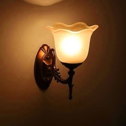 Applique da parete LED moderna galvanizzata con protezione occhi, stile europeo/americano