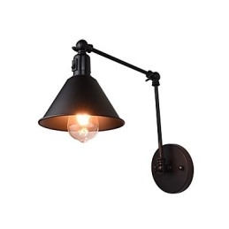 Applique da parete in ferro retrò vintage rustica con lampadina E26/E27