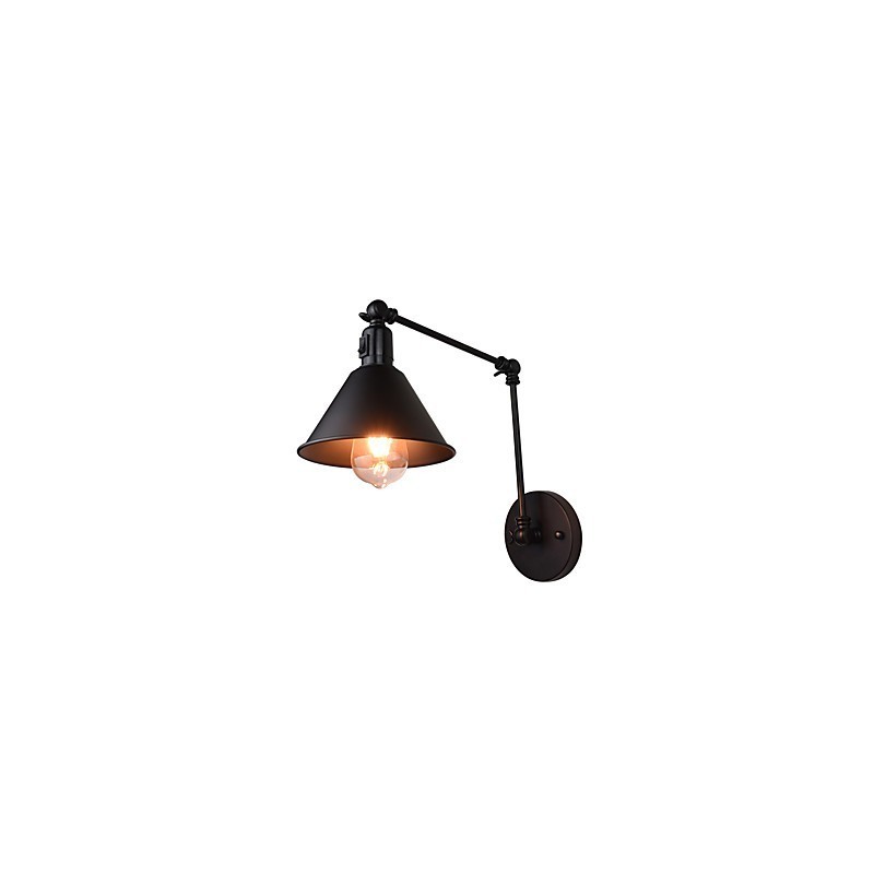 Applique da parete in ferro retrò vintage rustica con lampadina E26/E27