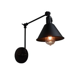 Applique da parete in ferro retrò vintage rustica con lampadina E26/E27