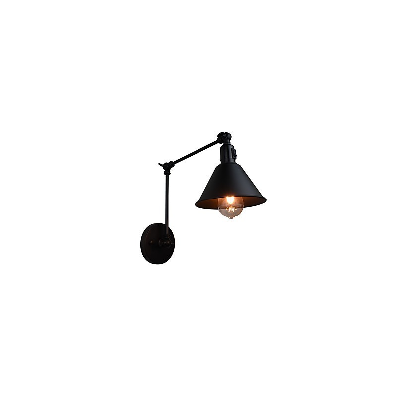 Applique da parete in ferro retrò vintage rustica con lampadina E26/E27