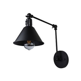 Applique da parete in ferro retrò vintage rustica con lampadina E26/E27