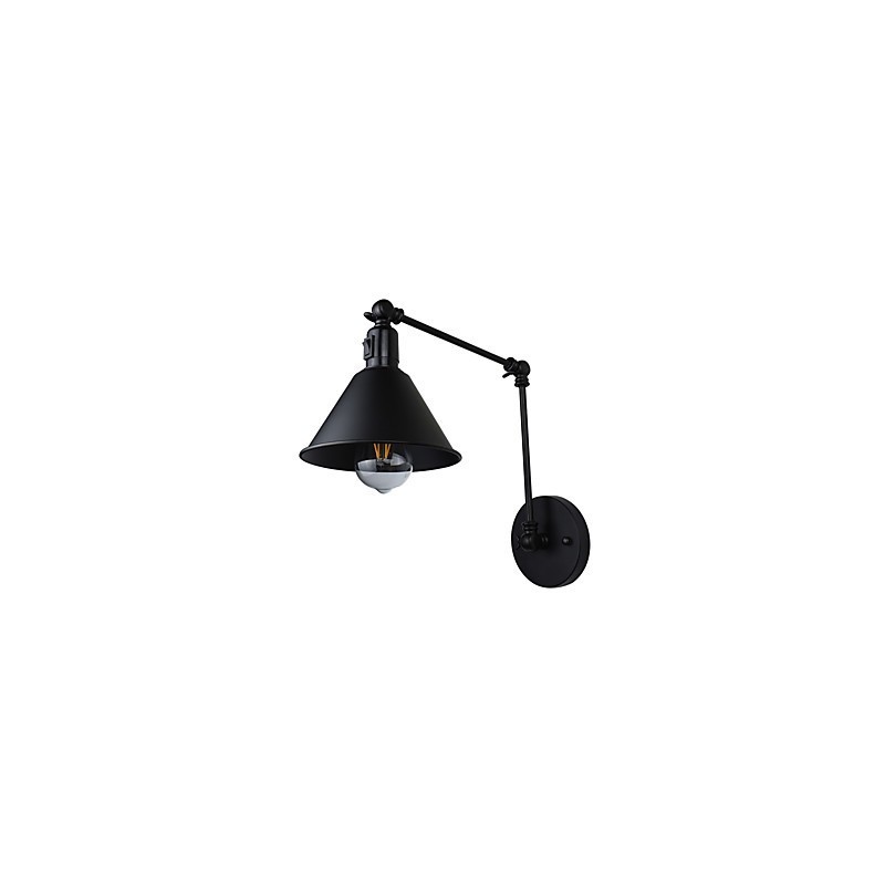 Applique da parete in ferro retrò vintage rustica con lampadina E26/E27