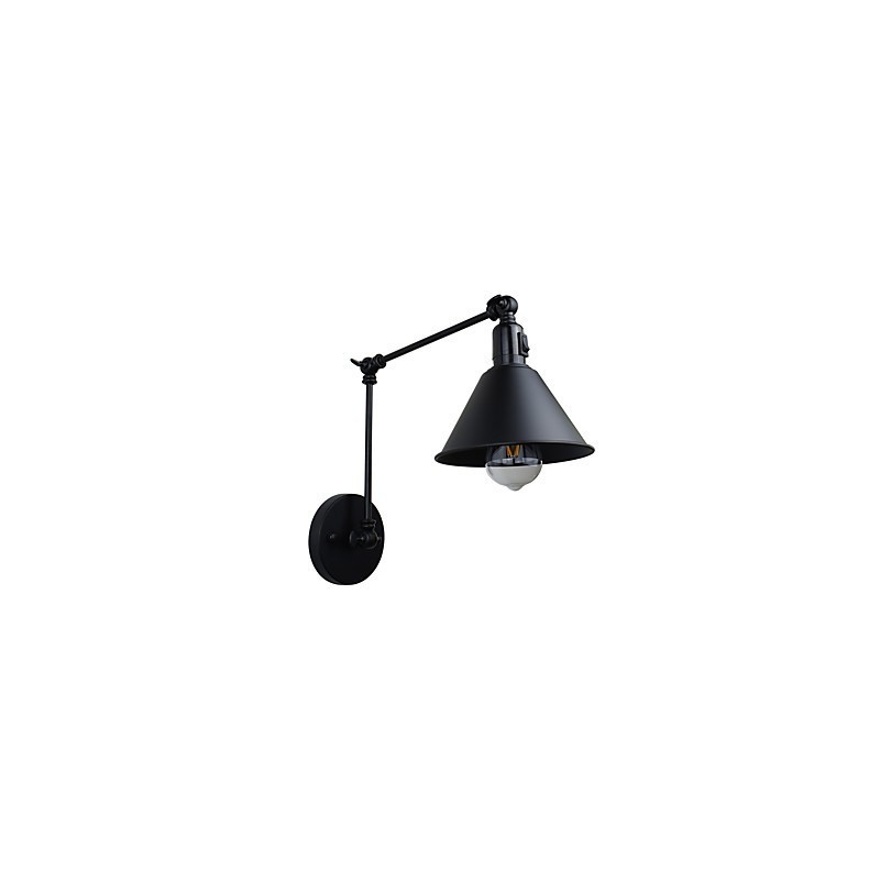 Applique da parete in ferro retrò vintage rustica con lampadina E26/E27