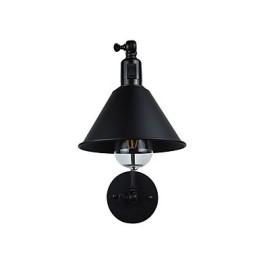 Applique da parete in ferro retrò vintage rustica con lampadina E26/E27