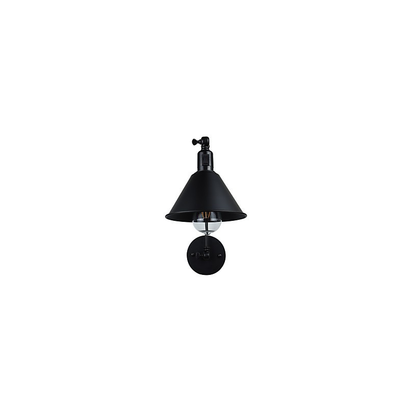 Applique da parete in ferro retrò vintage rustica con lampadina E26/E27