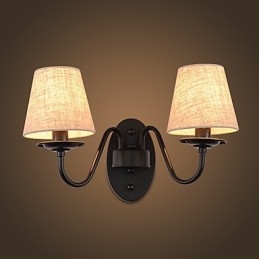 Applique da parete rustica vintage con finitura verniciata, luce ambientale, 2x E12/E14