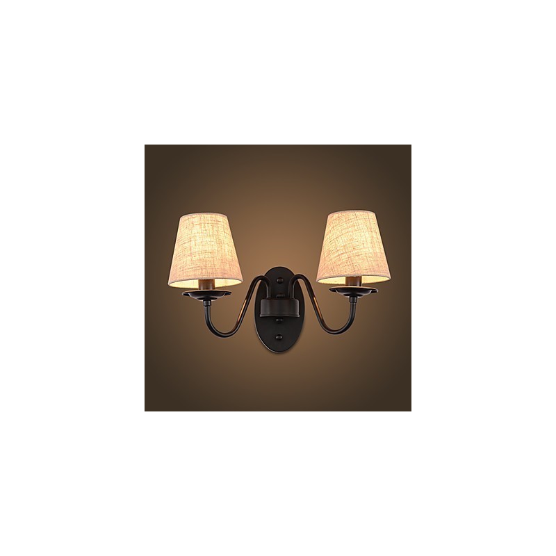 Applique da parete rustica vintage con finitura verniciata, luce ambientale, 2x E12/E14