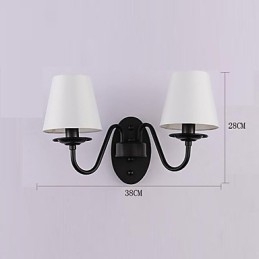 Applique da parete rustica vintage con finitura verniciata, luce ambientale, 2x E12/E14