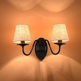 Applique da parete rustica vintage con finitura verniciata, luce ambientale, 2x E12/E14