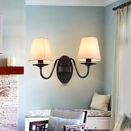 Applique da parete rustica vintage con finitura verniciata, luce ambientale, 2x E12/E14