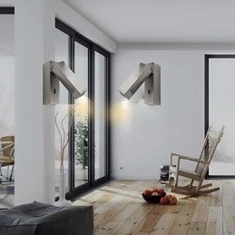 Applique da parete LED mini moderna e contemporanea in alluminio 3 W