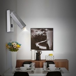 Applique da parete LED mini moderna e contemporanea in alluminio 3 W