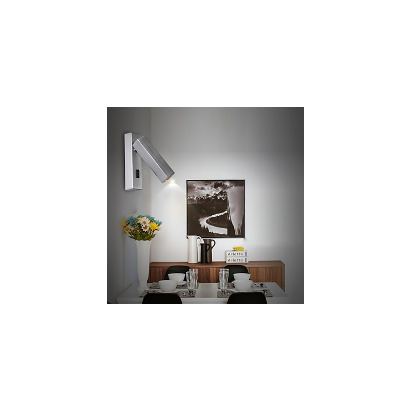 Applique da parete LED mini moderna e contemporanea in alluminio 3 W