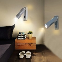 Applique da parete LED mini moderna e contemporanea in alluminio 3 W