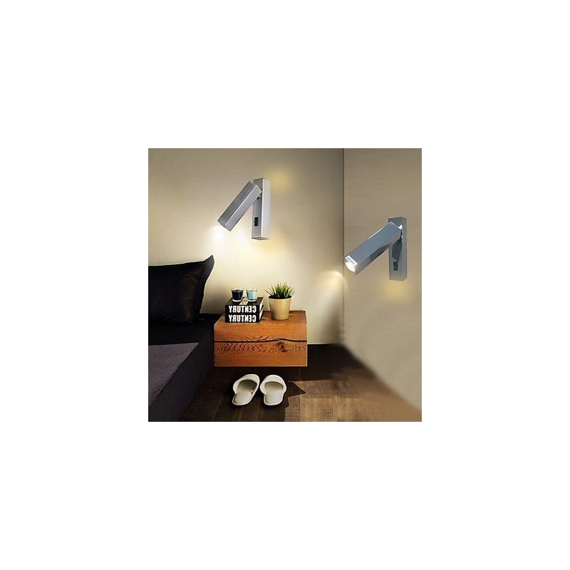 Applique da parete LED mini moderna e contemporanea in alluminio 3 W