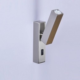 Applique da parete LED mini moderna e contemporanea in alluminio 3 W
