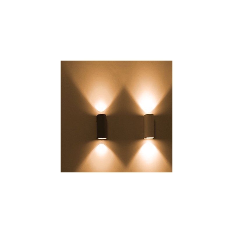 Applique da parete moderna contemporanea finitura pittura GU10 2 lampadine 15×9,5×7 cm