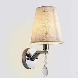 Applique da parete in cristallo moderno/contemporaneo uplight E14 15x26 cm
