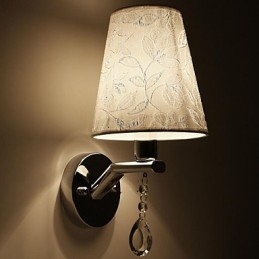 Applique da parete in cristallo moderno/contemporaneo uplight E14 15x26 cm