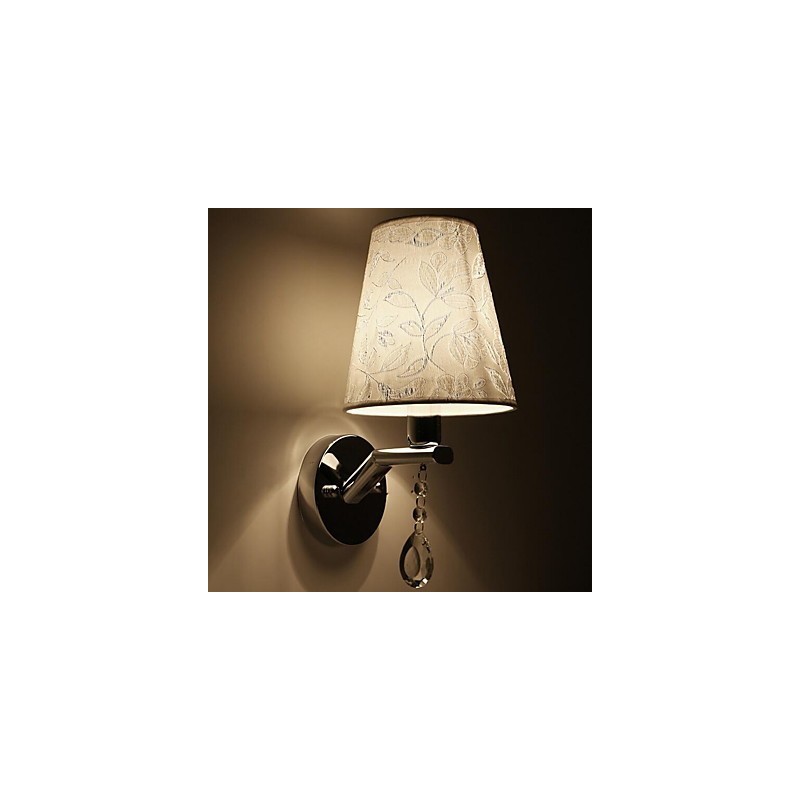 Applique da parete in cristallo moderno/contemporaneo uplight E14 15x26 cm