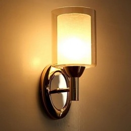 Applique da parete moderna galvanizzata, luce verso l'alto, E27 60 W