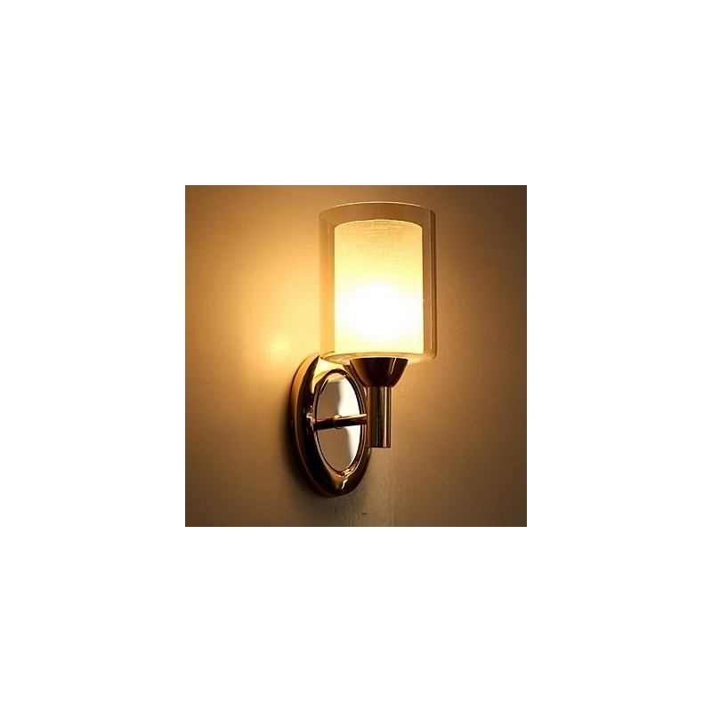 Applique da parete moderna galvanizzata, luce verso l'alto, E27 60 W
