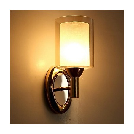 Applique da parete moderna galvanizzata, luce verso l'alto, E27 60 W