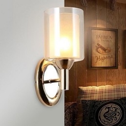 Applique da parete moderna galvanizzata, luce verso l'alto, E27 60 W
