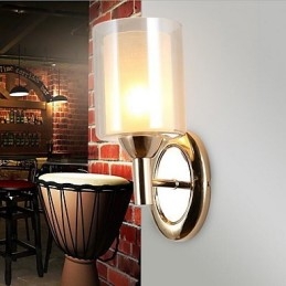 Applique da parete moderna galvanizzata, luce verso l'alto, E27 60 W