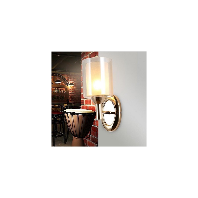 Applique da parete moderna galvanizzata, luce verso l'alto, E27 60 W