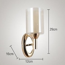 Applique da parete moderna galvanizzata, luce verso l'alto, E27 60 W