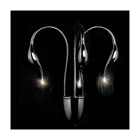 Applique da parete moderna contemporanea luce ambientale 3 lampadine G4 35x45 cm
