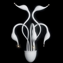 Applique da parete moderna contemporanea luce ambientale 3 lampadine G4 35x45 cm