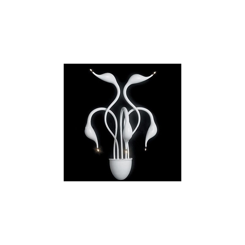 Applique da parete moderna contemporanea luce ambientale 3 lampadine G4 35x45 cm