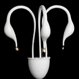 Applique da parete moderna contemporanea luce ambientale 3 lampadine G4 35x45 cm