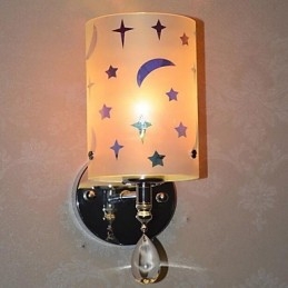 Applique da parete mini semplice in vetro, luce ambientale, attacco E27