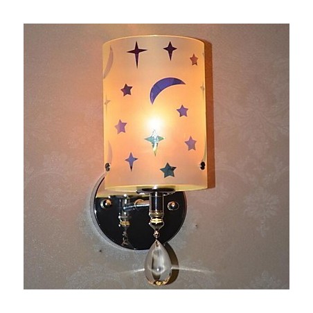 Applique da parete mini semplice in vetro, luce ambientale, attacco E27