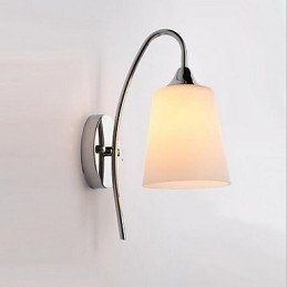 Applique da parete moderna contemporanea uplight in vetro E27 10x24 cm