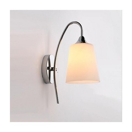 Applique da parete moderna contemporanea uplight in vetro E27 10x24 cm