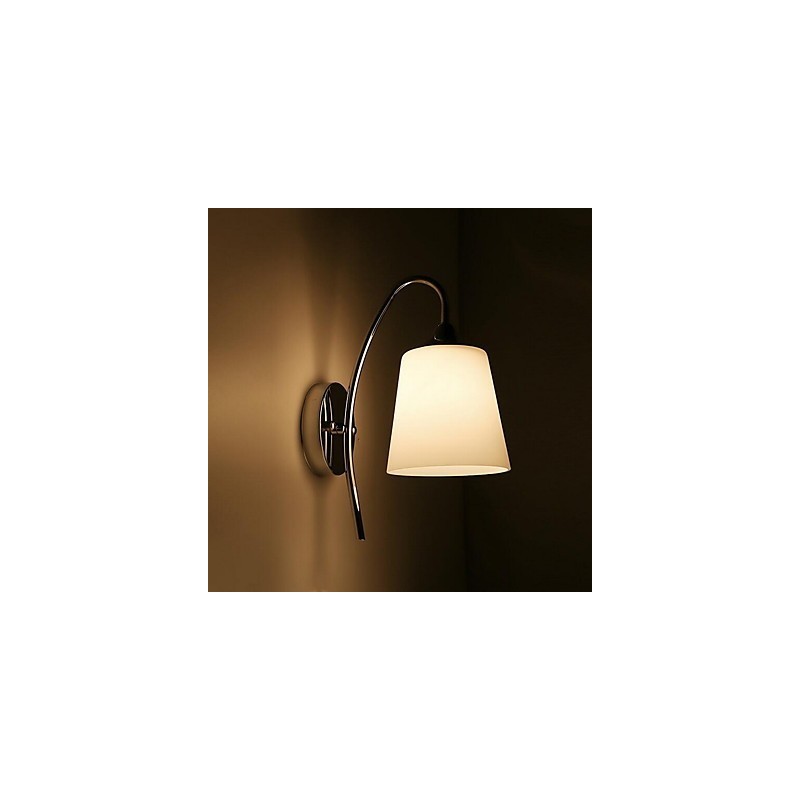 Applique da parete moderna contemporanea uplight in vetro E27 10x24 cm