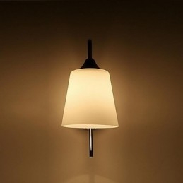 Applique da parete moderna contemporanea uplight in vetro E27 10x24 cm